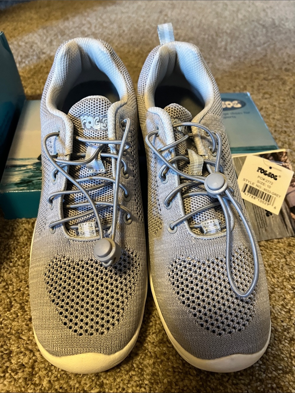 Rocsoc Women's Light Gray Knit Athletic Sneakers - Water Shoes